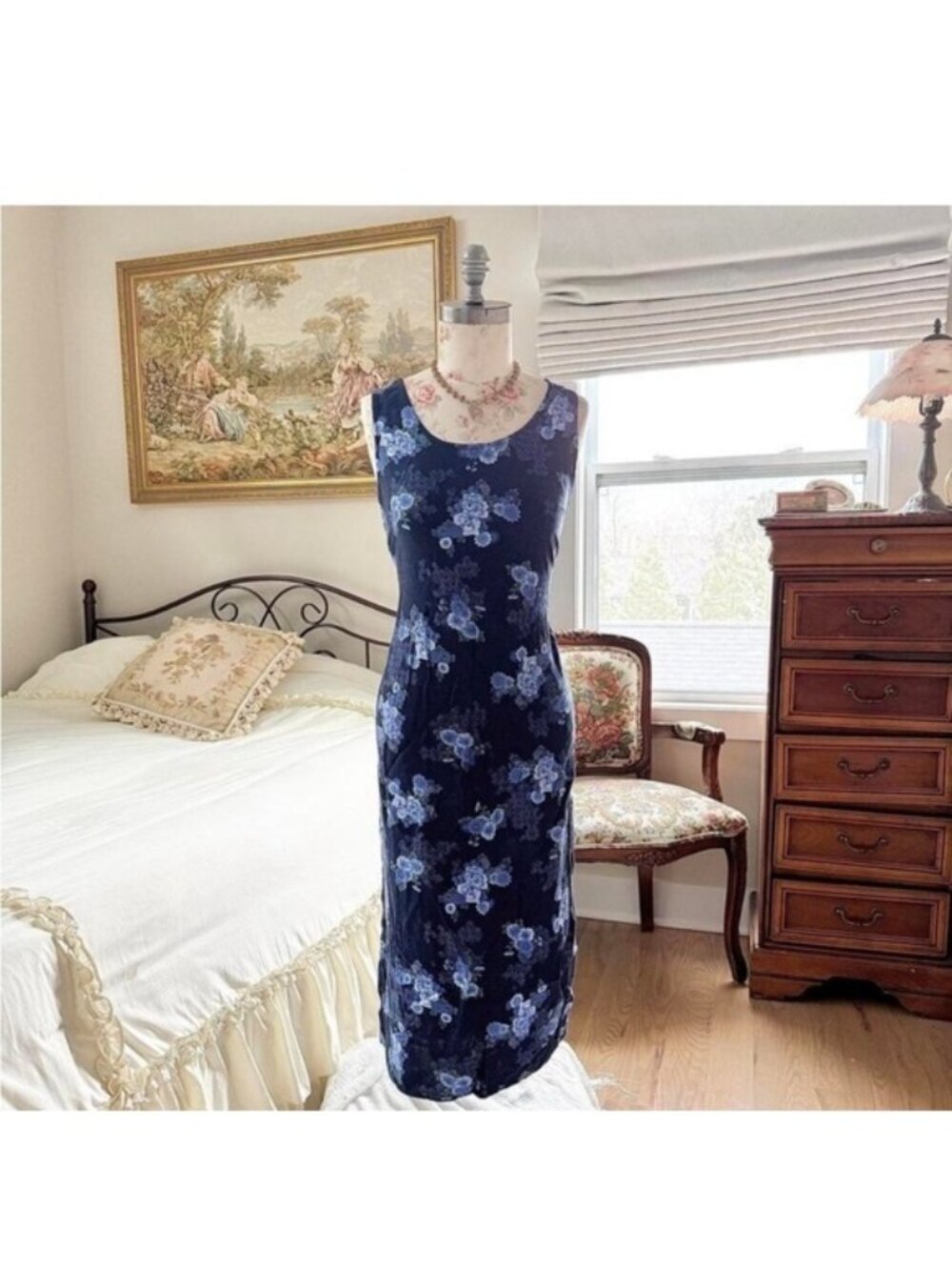 Floral Blue Mini Dress